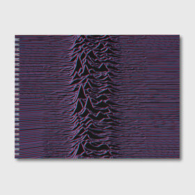 Альбом для рисования с принтом Joy Division Glitch в Санкт-Петербурге, 100% бумага
 | матовая бумага, плотность 200 мг. | glitch | ian curtis | joy division | rock | unknown pleasures | глюк | иэн кёртис | рок