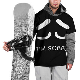 Накидка на куртку 3D с принтом Sorry not sorry в Санкт-Петербурге, 100% полиэстер |  | 