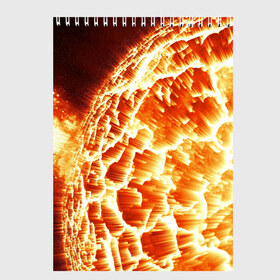 Скетчбук с принтом Космический объект в Санкт-Петербурге, 100% бумага
 | 48 листов, плотность листов — 100 г/м2, плотность картонной обложки — 250 г/м2. Листы скреплены сверху удобной пружинной спиралью | planets | взрыв | взрывы | вселенная | вселенский | звезда | звёзды | космические | космический | космос | лава | мантия | огненный | огонь | пламя | планета | планеты | солнце | яркие | яркий