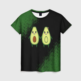 Женская футболка 3D с принтом Авокадо в Санкт-Петербурге, 100% полиэфир ( синтетическое хлопкоподобное полотно) | прямой крой, круглый вырез горловины, длина до линии бедер | авокадо | веган | еда блогеров | мемы | минимализм | прикольные картинки | прикольные надписи | растение | смешное авокадо | фрукт