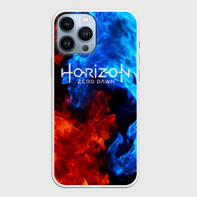 Чехол для iPhone 13 Pro Max с принтом Horizon Zero Dawn FIRE в Санкт-Петербурге,  |  | Тематика изображения на принте: aloy | antasy girl | art | artwork | digital art | fantasy | horizon | horizon: zero dawn | landscape | tallneck | warrior fantasy | weapon | zero dawn