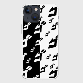 Чехол для iPhone 13 mini с принтом Паттерн ДжоДжо черно белый в Санкт-Петербурге,  |  | anime | jojo | jojo’s bizarre adventure | аниме | анимэ | биззаре адвенчер | джо | джо джо | джоджо | джонатан джостар | дзёсукэ хигасиката | дзётаро кудзё | жожо | игги | кира | лого | манга | невероятные приключения