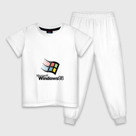 Детская пижама хлопок с принтом Windows 98 в Санкт-Петербурге, 100% хлопок |  брюки и футболка прямого кроя, без карманов, на брюках мягкая резинка на поясе и по низу штанин
 | microsoft | windows | windows98 | виндовс | майкрософт