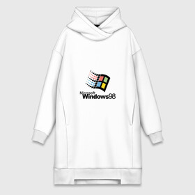 Платье-худи хлопок с принтом Windows 98 в Санкт-Петербурге,  |  | microsoft | windows | windows98 | виндовс | майкрософт