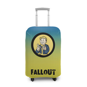 Чехол для чемодана 3D с принтом Fallout/Фоллаут в Санкт-Петербурге, 86% полиэфир, 14% спандекс | двустороннее нанесение принта, прорези для ручек и колес | boy | fallout | new vegas | nuka cola | апокалипсис | бандиты | вегас | война | градиент | девочкам | детям | игра | логотипы игр | мальчикам | оружие | парни | пистолеты | подростковые | постапокалипсис | убежище