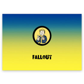 Поздравительная открытка с принтом Fallout/Фоллаут в Санкт-Петербурге, 100% бумага | плотность бумаги 280 г/м2, матовая, на обратной стороне линовка и место для марки
 | Тематика изображения на принте: boy | fallout | new vegas | nuka cola | апокалипсис | бандиты | вегас | война | градиент | девочкам | детям | игра | логотипы игр | мальчикам | оружие | парни | пистолеты | подростковые | постапокалипсис | убежище