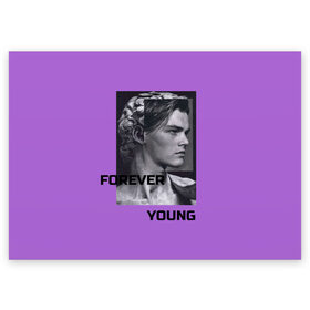 Поздравительная открытка с принтом Леонардо Ди Каприо в Санкт-Петербурге, 100% бумага | плотность бумаги 280 г/м2, матовая, на обратной стороне линовка и место для марки
 | forever young | леонардо ди каприо | лицо | эстетика