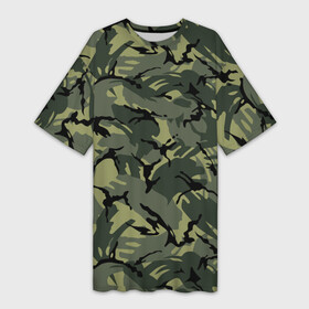 Платье-футболка 3D с принтом Камуфляж в Санкт-Петербурге,  |  | амуниция | армия | болотный | военная | камуфляж | лесной | маскировка | охота | разведка | рыбалка | спецназ | страйкбол | тайга | форма | хаки