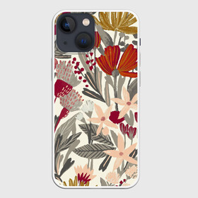 Чехол для iPhone 13 mini с принтом Полевые цветы в Санкт-Петербурге,  |  | весна | дерево | колокольчик | листья | мак | природа | розы | цветок | цветы