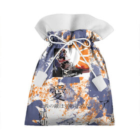 Подарочный 3D мешок с принтом Самурай Чамплу в Санкт-Петербурге, 100% полиэстер | Размер: 29*39 см | абстракция | аниме | брызги | иероглифы | самурай | самурай чамплу | тай дай | чамплу | япония | японские иероглифы | японские символы