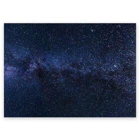 Поздравительная открытка с принтом звездное небо в Санкт-Петербурге, 100% бумага | плотность бумаги 280 г/м2, матовая, на обратной стороне линовка и место для марки
 | Тематика изображения на принте: neon | space | stars | звезды | млечный путь