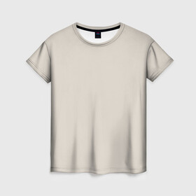Женская футболка 3D с принтом Радуга v2 - бежевый в Санкт-Петербурге, 100% полиэфир ( синтетическое хлопкоподобное полотно) | прямой крой, круглый вырез горловины, длина до линии бедер | бежевый | без дизайна | без картинки | одноцветные | текстура