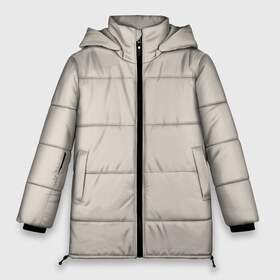 Женская зимняя куртка 3D с принтом Радуга v2 - бежевый в Санкт-Петербурге, верх — 100% полиэстер; подкладка — 100% полиэстер; утеплитель — 100% полиэстер | длина ниже бедра, силуэт Оверсайз. Есть воротник-стойка, отстегивающийся капюшон и ветрозащитная планка. 

Боковые карманы с листочкой на кнопках и внутренний карман на молнии | бежевый | без дизайна | без картинки | одноцветные | текстура