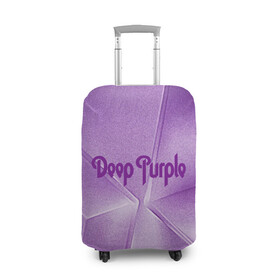 Чехол для чемодана 3D с принтом Deep Purple в Санкт-Петербурге, 86% полиэфир, 14% спандекс | двустороннее нанесение принта, прорези для ручек и колес | deep | logo | purple | rock | whoosh | группа | знаменитости | лого | надпись | рок | текст