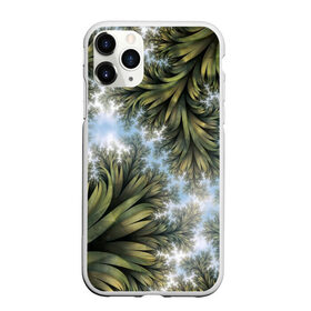 Чехол для iPhone 11 Pro Max матовый с принтом Зеленые листья в Санкт-Петербурге, Силикон |  | абстракция | голубое | зеленые листья | листья | небо