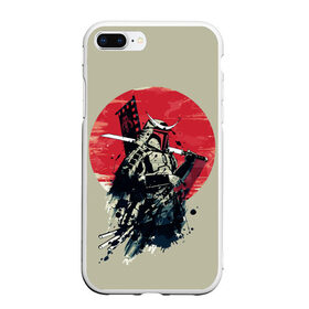 Чехол для iPhone 7Plus/8 Plus матовый с принтом Samurai man в Санкт-Петербурге, Силикон | Область печати: задняя сторона чехла, без боковых панелей | бамбук | катана | сакура | самурай | япония