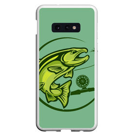 Чехол для Samsung S10E с принтом Large fish в Санкт-Петербурге, Силикон | Область печати: задняя сторона чехла, без боковых панелей | океан | рыбалка | рыбы | спининг