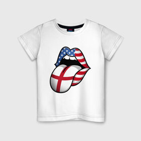 Детская футболка хлопок с принтом Английский Язык в Санкт-Петербурге, 100% хлопок | круглый вырез горловины, полуприлегающий силуэт, длина до линии бедер | Тематика изображения на принте: american | england | english | usa | английский язык | англия | переводчик | сша | тренд | язык