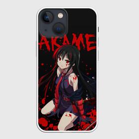 Чехол для iPhone 13 mini с принтом Убийца Акаме на черно красно фоне в Санкт-Петербурге,  |  | akame | akame ga kill | anime | ga | japan | kill | акаме | акамэ | анимация | аниме | мультсериал | мультфильм | сериал | япония