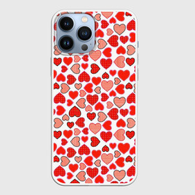 Чехол для iPhone 13 Pro Max с принтом Сердечки паттерн в Санкт-Петербурге,  |  | cute | love is | valentines day | you | алые | валентина | влюбленные | девушке | день рождения | дружба | жена | лучшая | любимая | люблю | любовь | мама | марта | милые | нежные | подарок | свадьба | серде | сердца