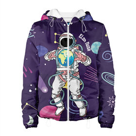 Женская куртка 3D с принтом Elon Musk в Санкт-Петербурге, ткань верха — 100% полиэстер, подклад — флис | прямой крой, подол и капюшон оформлены резинкой с фиксаторами, два кармана без застежек по бокам, один большой потайной карман на груди. Карман на груди застегивается на липучку | astronaut | celebrity | cosmonaut | cosmos | genius | gloves | planet | space | spacesuit | гений | знаменитость | космонавт | космос | перчатки | планета | скафандр