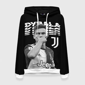 Женская толстовка 3D с принтом Paulo Dybala в Санкт-Петербурге, 100% полиэстер  | двухслойный капюшон со шнурком для регулировки, мягкие манжеты на рукавах и по низу толстовки, спереди карман-кенгуру с мягким внутренним слоем. | дибала | знаменитости | пауло дибала | футболист | ювентус