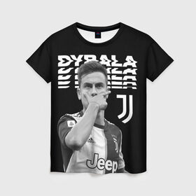 Женская футболка 3D с принтом Paulo Dybala в Санкт-Петербурге, 100% полиэфир ( синтетическое хлопкоподобное полотно) | прямой крой, круглый вырез горловины, длина до линии бедер | дибала | знаменитости | пауло дибала | футболист | ювентус