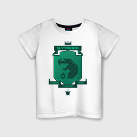 Детская футболка хлопок с принтом Slytherin в Санкт-Петербурге, 100% хлопок | круглый вырез горловины, полуприлегающий силуэт, длина до линии бедер | harry potter | slytherin | vdzabma | гарри поттер | слизерин