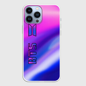 Чехол для iPhone 13 Pro Max с принтом BTS Gradient в Санкт-Петербурге,  |  | boys | bts | music | pop | rm | бабочка | бойбенд | бтс | волны | гламур | градиент | группа | девочкам | девушкам | корея | красочный | крылья | лого | мальчики | молодежные | музыка | музыкальные | неоновый | парни