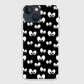 Чехол для iPhone 13 mini с принтом Глазки в темноте в Санкт-Петербурге,  |  | baby | cartoon | cute | halloween | kawaii | lol | аниме | анимешный | бабочки | взгляд | глаза | детям | дисней | кавайный | летучие мыши | малыш | милый | мистика | мультяшный | ночные | ночь | няшный | паттерн | привидение