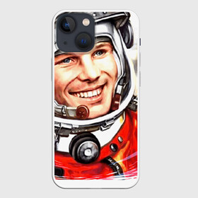 Чехол для iPhone 13 mini с принтом Юрий Гагарин 1 в Санкт-Петербурге,  |  | звезды | земля | история | космос | орбита | ракета
