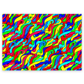 Поздравительная открытка с принтом Красочные узоры/абстракционизм в Санкт-Петербурге, 100% бумага | плотность бумаги 280 г/м2, матовая, на обратной стороне линовка и место для марки
 | Тематика изображения на принте: abstract | art | neon | pattern | аниме | анимешные | арт | брызги | ван гог | волны | восточный | змеи | искусство | картина | кислотный | краска | краски | море | мысли | неоновые | радуга | радужные | разноцветные