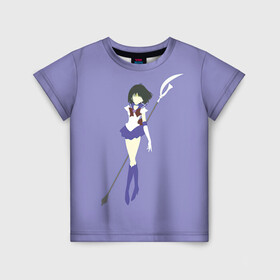Детская футболка 3D с принтом Сейлор Сатурн в Санкт-Петербурге, 100% гипоаллергенный полиэфир | прямой крой, круглый вырез горловины, длина до линии бедер, чуть спущенное плечо, ткань немного тянется | арт | вектор | рисунок | сатурн | сейлор сатурн | хотару томоэ