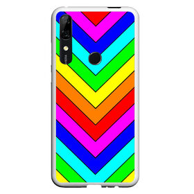 Чехол для Honor P Smart Z с принтом Rainbow Stripes в Санкт-Петербурге, Силикон | Область печати: задняя сторона чехла, без боковых панелей | geometry | gradient | neon | геометрические | градиент | детям | кислота | кислотный | конус | красочный | линии | неоновые | пирамида | полоска | полосы | радуга | радужный | разноцветные | сочный | треугольники
