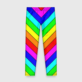 Детские леггинсы 3D с принтом Rainbow Stripes в Санкт-Петербурге, полиэстер 85%, спандекс 15% | эластичный пояс, зауженный крой | geometry | gradient | neon | геометрические | градиент | детям | кислота | кислотный | конус | красочный | линии | неоновые | пирамида | полоска | полосы | радуга | радужный | разноцветные | сочный | треугольники