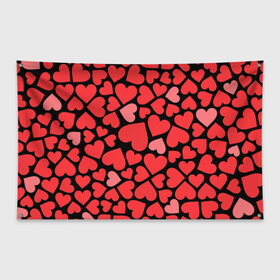 Флаг-баннер с принтом Сердца в Санкт-Петербурге, 100% полиэстер | размер 67 х 109 см, плотность ткани — 95 г/м2; по краям флага есть четыре люверса для крепления | i love you | love | любовь | сердечки | сердца | чувства | я тебя люблю
