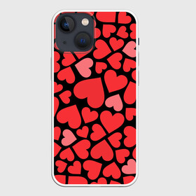 Чехол для iPhone 13 mini с принтом Сердца в Санкт-Петербурге,  |  | i love you | love | любовь | сердечки | сердца | чувства | я тебя люблю