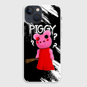 Чехол для iPhone 13 mini с принтом ROBLOX PIGGY   СВИНКА ПИГГИ в Санкт-Петербурге,  |  | pig | piggy | roblox | игра | компьютерная игра | логотип | онлайн | онлайн игра | пигги | поросенок | роблакс | роблокс | свинка | свинья
