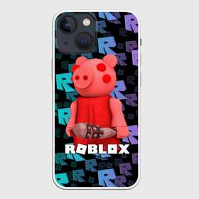 Чехол для iPhone 13 mini с принтом ROBLOX PIGGY   СВИНКА ПИГГИ в Санкт-Петербурге,  |  | pig | piggy | roblox | игра | компьютерная игра | логотип | онлайн | онлайн игра | пигги | поросенок | роблакс | роблокс | свинка | свинья