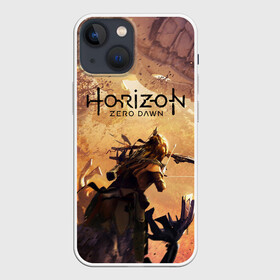 Чехол для iPhone 13 mini с принтом Horizon Zero Dawn в Санкт-Петербурге,  |  | aloy | antasy girl | art | artwork | digital art | fantasy | horizon | horizon: zero dawn | landscape | tallneck | warrior fantasy | weapon | zero dawn