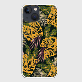 Чехол для iPhone 13 mini с принтом Тропический лес в Санкт-Петербурге,  |  | 3d | flowers | forest | hawaii | leaf | leafs | palm | palms | summer | travel | tropical | vacation | гаваи | гавайи | гавайка | гавайская | лес | лето | листики | листки | листья | отпуск | пальма | пальмы | путешествия | рисунок | трехмерная 