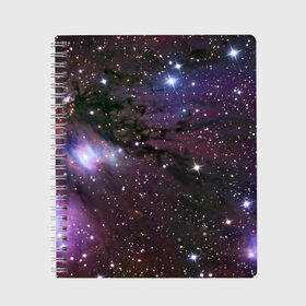 Тетрадь с принтом Галактика (S) в Санкт-Петербурге, 100% бумага | 48 листов, плотность листов — 60 г/м2, плотность картонной обложки — 250 г/м2. Листы скреплены сбоку удобной пружинной спиралью. Уголки страниц и обложки скругленные. Цвет линий — светло-серый
 | galaxy | nasa | nebula | space | star | абстракция | вселенная | галактика | звезда | звезды | космический | наса | планеты