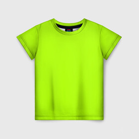 Детская футболка 3D с принтом ACID в Санкт-Петербурге, 100% гипоаллергенный полиэфир | прямой крой, круглый вырез горловины, длина до линии бедер, чуть спущенное плечо, ткань немного тянется | acid | зеленая | кислотная | однотонная | салатовая