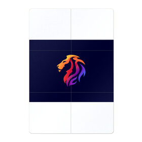 Магнитный плакат 2Х3 с принтом Градиентный лев в минимализме в Санкт-Петербурге, Полимерный материал с магнитным слоем | 6 деталей размером 9*9 см | вектор | градиент | лев | логотип | минимализм | разноцветный | цветной