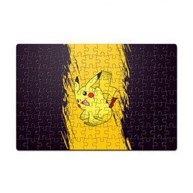 Пазл магнитный 126 элементов с принтом Happy Pikachu в Санкт-Петербурге, полимерный материал с магнитным слоем | 126 деталей, размер изделия —  180*270 мм | Тематика изображения на принте: anime | baby | cartoon | cute | kawaii | pika pika | pokemon | аниме | анимешные | глаза | детям | зайчик | зверек | кавайный | кот | котенок | кролик | малыш | милый | мордочка | мультяшный | няшный | пика пика | пикачу | покемон