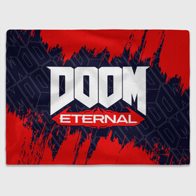 Плед 3D с принтом DOOM ETERNAL / ДУМ ЭТЕРНАЛ в Санкт-Петербурге, 100% полиэстер | закругленные углы, все края обработаны. Ткань не мнется и не растягивается | bfg | brutal | doom | eternal | ethernal | game | games | logo | дум | игра | игры | лого | логотип | логотипы | символ | символы | этернал