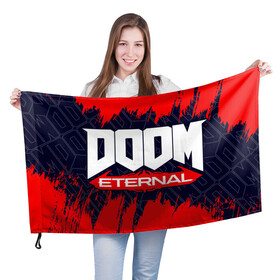 Флаг 3D с принтом DOOM ETERNAL / ДУМ ЭТЕРНАЛ в Санкт-Петербурге, 100% полиэстер | плотность ткани — 95 г/м2, размер — 67 х 109 см. Принт наносится с одной стороны | bfg | brutal | doom | eternal | ethernal | game | games | logo | дум | игра | игры | лого | логотип | логотипы | символ | символы | этернал