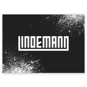 Поздравительная открытка с принтом LINDEMANN / ЛИНДЕМАНН в Санкт-Петербурге, 100% бумага | плотность бумаги 280 г/м2, матовая, на обратной стороне линовка и место для марки
 | Тематика изображения на принте: lindeman | lindemann | logo | music | rammstein | ramstein | rock | til | till | линдеман | линдеманн | лого | логотип | логотипы | музыка | раммштайн | рамштайн | рок | символ | символы | солист | тилль | тиль