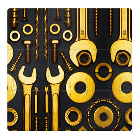 Магнитный плакат 3Х3 с принтом КЛЮЧ ГАЙКА в Санкт-Петербурге, Полимерный материал с магнитным слоем | 9 деталей размером 9*9 см | Тематика изображения на принте: автослесарь | гаечный ключ | гайка | ключ