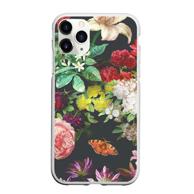 Чехол для iPhone 11 Pro матовый с принтом Цветы в Санкт-Петербурге, Силикон |  | арт | бабочка | бабочки | белая лилия | белый | желтый | зеленый | картина | краски | красный | лилии | лилия | рисунок | рисунок красками | роза | розовая роза | розовый | розы | тёмный | фиолетовый